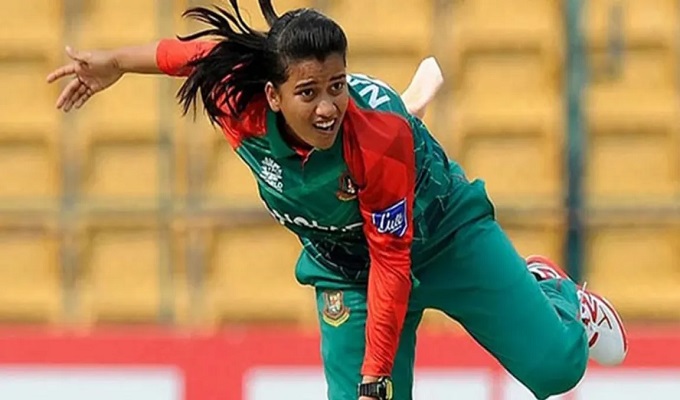 বাংলাদেশের বাঁ-হাতি স্পিনার নাহিদা আকতার।