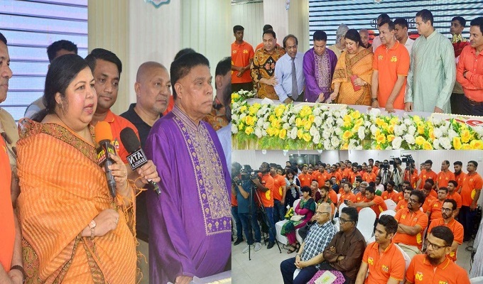 এটিএন নিউজের বর্ষপূর্তি উপলক্ষে আয়োজিত অনুষ্ঠানে প্রধান অতিথি স্পিকার শিরীন শারমিন চৌধুরী