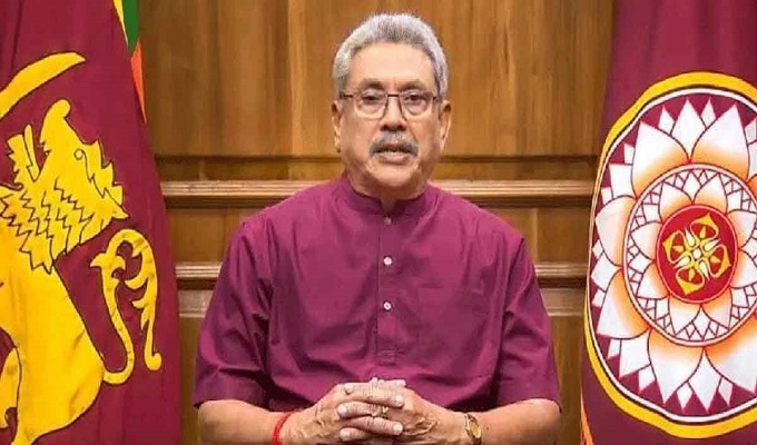 শ্রীলঙ্কার প্রেসিডেন্ট গোতাবায়া রাজাপাকসে। পুরোনো ছবি