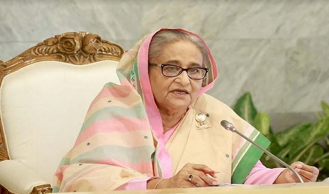 প্রধানমন্ত্রী শেখ হাসিনা।  ছবি: বাসস।