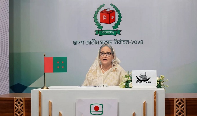 প্রধানমন্ত্রী শেখ হাসিনা।  ছবি: ফোকাস বাংলা