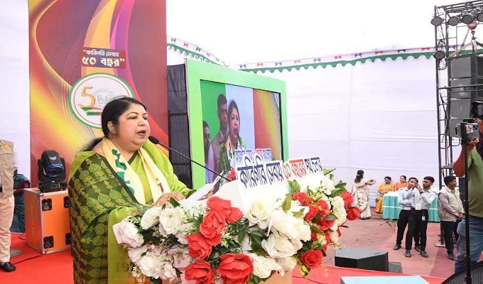 অনুষ্ঠানে বক্তব্য রাখছেন স্পিকার ড. শিরীন শারমিন চৌধুরী