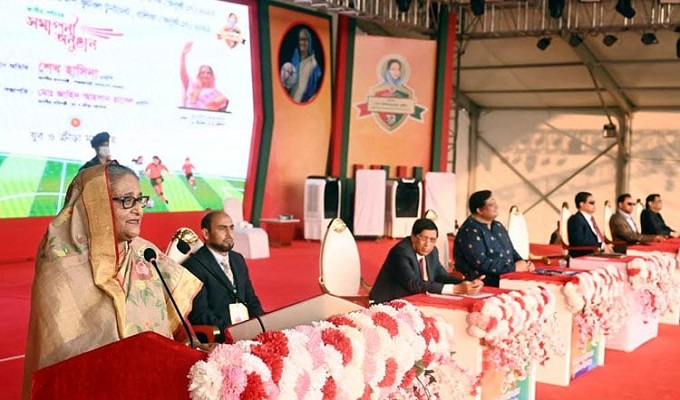 প্রধানমন্ত্রী শেখ হাসিনা।  সংগ্রহ করা ছবি।